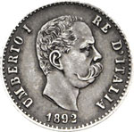 UMBERTO I - (1878-1900) - 50 Centesimi 1892 ... 