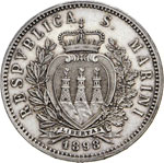 ROMA - SAN MARINO - (1864-1938) - 5 Lire ... 