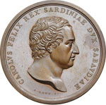 CARLO FELICE - (1821-1831) - Med. 1824 per i ... 