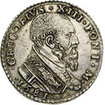GREGORIO XIII  (1572-1585)  Testone 1581, ... 