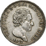 SAVOIA - CARLO FELICE  (1821-1831)  5 Lire ... 