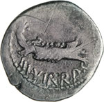 MARCANTONIO  (32-31 a.C.)  Denario, leg. ... 