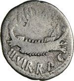 MARCANTONIO  (32-31 a.C.)  Denario, leg. ... 