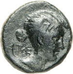 FULVIA  (43 a.C.)  Ae 19, Phrigia, Eumenea.  ... 