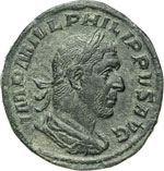 FILIPPO I LARABO  (244-249)  Sesterzio.  D/ ... 