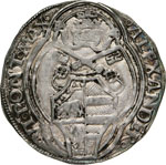 ALESSANDRO VI  (1492-1503)  Grosso s.d., ... 