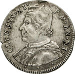 CLEMENTE XI  (1700-1721)  Testone 1710 A. ... 