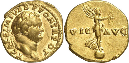 Titus César 69-81. Aureus 72-73. ... 