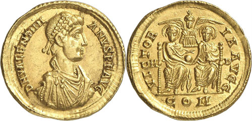 Valentinien II 375-392. Solidus ... 