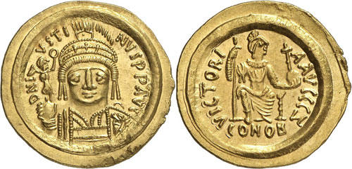 Justin II 565-578. Solidus, ... 