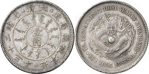 Chihli - Dollar en argent 1897. ... 