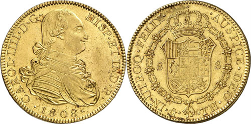 Charles IV, 1788-1808. 8 Escudos ... 