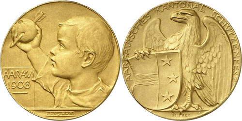 Argovie - Médaille en or émise ... 