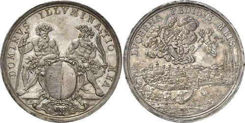 Lucerne - Médaille en argent 1714 ... 