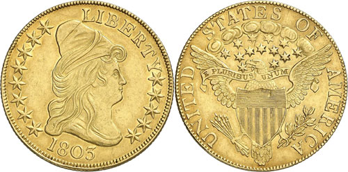 10 Dollars «Liberty Cap» 1803. ... 