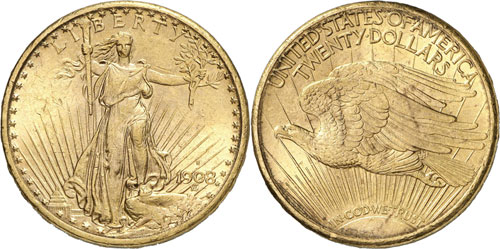 20 Dollars « Saint-Gaudens» 1908 ... 