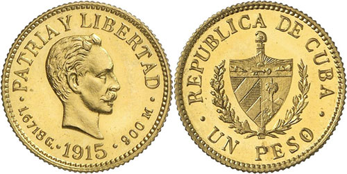 CUBA - Peso 1915, Philadelphie. ... 