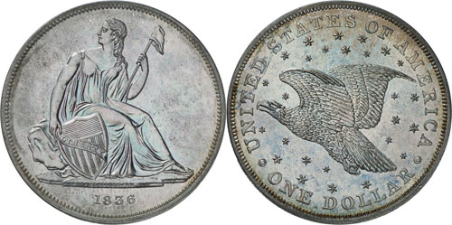 1 Dollar «Gobrecht» 1836. FRAPPE ... 