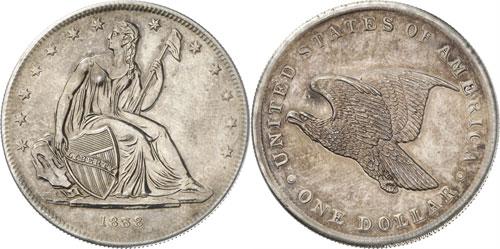1 Dollar «Gobrecht» 1838. La ... 