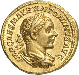 Elagabal 218-222.  Aureus 218-219. ... 