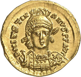 Justinien I 527-565.  Solidus ... 