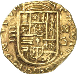 Philippe II, 1556-1598.  4 Escudos ... 