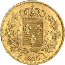 Charles X, 1824-1830.  40 Francs ... 