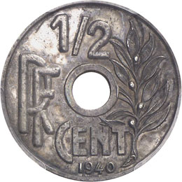 INDOCHINE - 1/2 Cent. 1940.  ... 