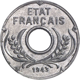 INDOCHINE - 5 Cent. 1943.  ESSAI ... 