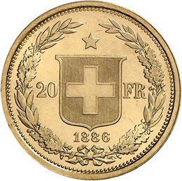 CONFÉDÉRATION - 20 Francs 1886 ... 
