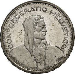 CONFÉDÉRATION - 5 Francs 1930 B, ... 
