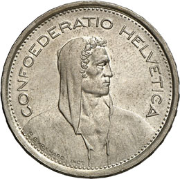 CONFÉDÉRATION - 5 Francs 1968 B, ... 