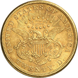 20 Dollars Coronet Head 1873 CC, ... 