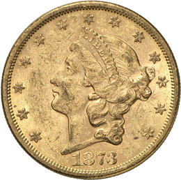 20 Dollars Coronet Head 1873 ... 