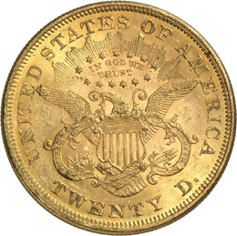 20 Dollars Coronet Head 1875.  ... 