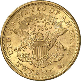 20 Dollars Coronet Head 1876 S, ... 