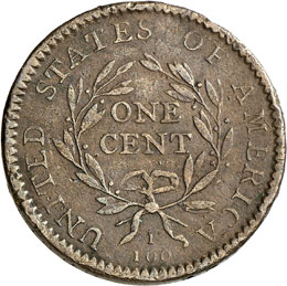 1 Cent Liberty Cap 1794.  Tête ... 