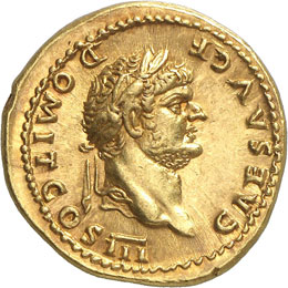 Domitien César 69-81.  Aureus 74. ... 