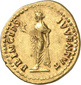Domitien César 69-81.  Aureus 74. ... 