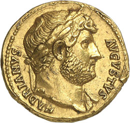 Hadrien 117-138.  Aureus 125-128.  ... 