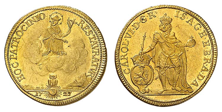 Charles VI, 1711-1740.  2 Ducats ... 