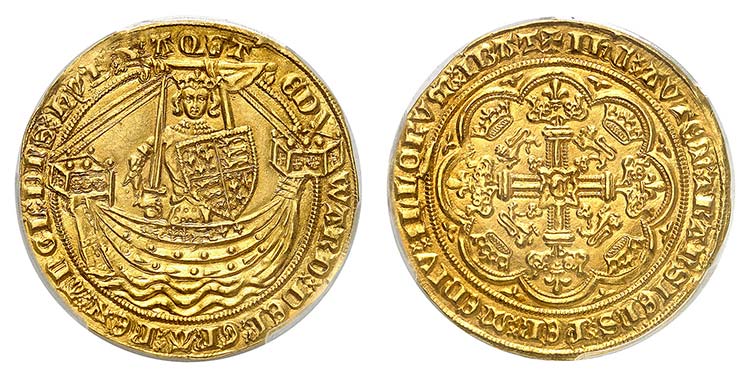 Edouard III, 1327-1377.  Noble non ... 