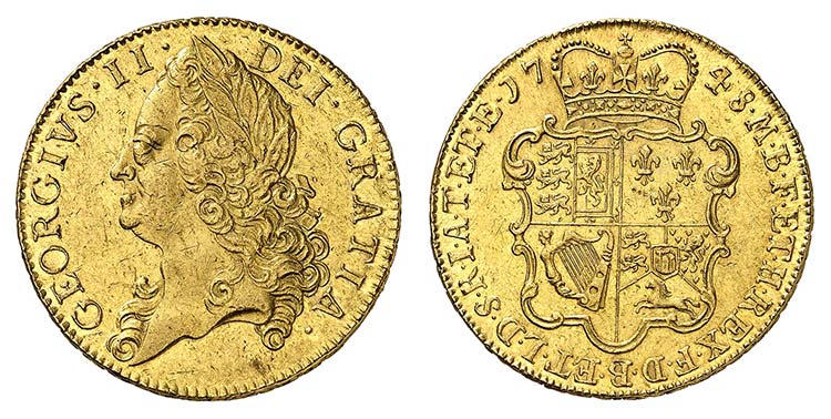 Georges II, 1727-1760.  5 Guinées ... 