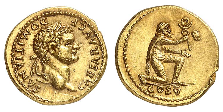 Domitien César 69-81. Aureus ... 