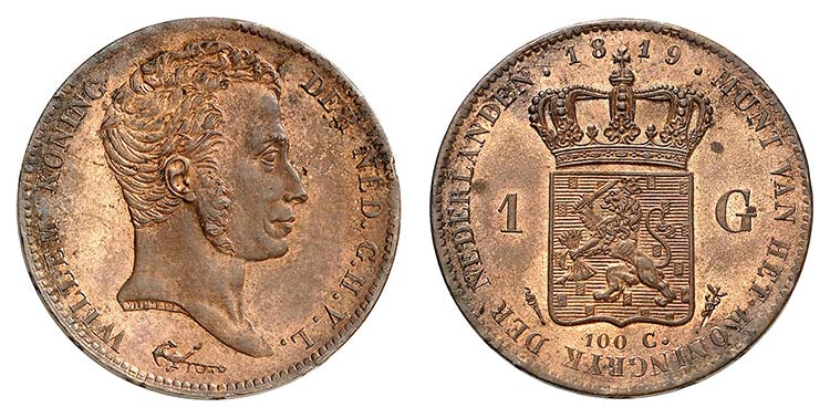 Willem I, 1815-1840.  1 Gulden ... 