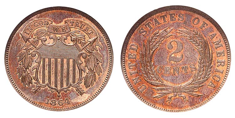 2 Cents 1864. ESSAI en ... 