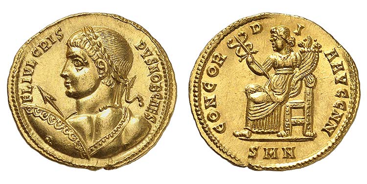 Crispus César 317-326. Aureus ... 