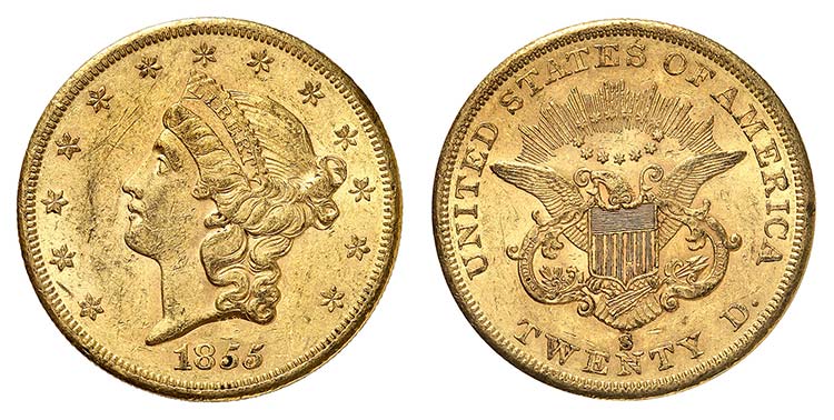 20 Dollars 1855 S, San Francisco. ... 