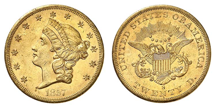 20 Dollars 1857 S, San Francisco. ... 