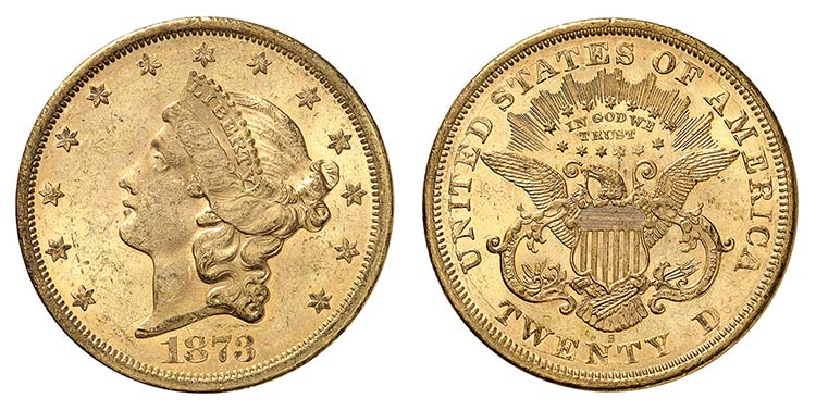 20 Dollars 1873 S, San Francisco. ... 